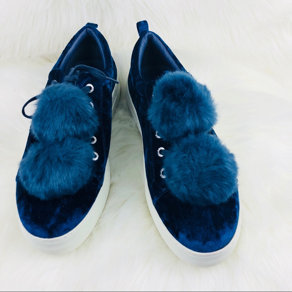 J Litvack Satin Pom Pom Sneakers